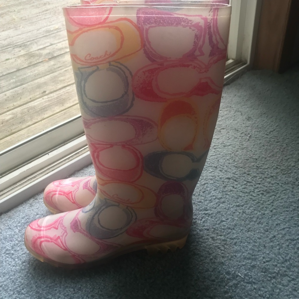 Coach rain boots